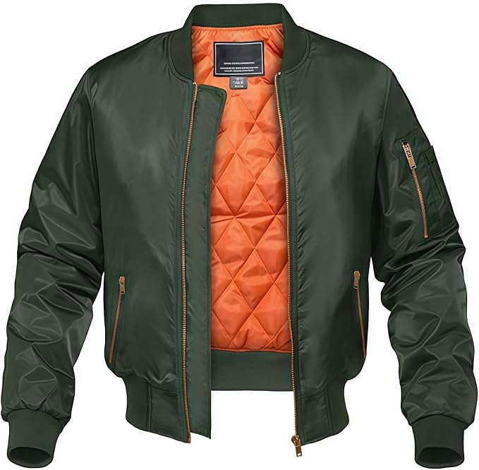 Olive MA1 bomber jacket